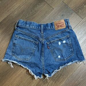 Levi's 501 Distressed Denim Shorts